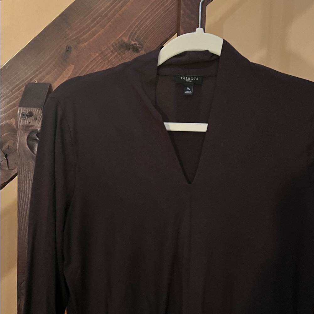 Talbots Mp Women's Dark Brown Long Sleeve Top - Picture 4 of 5
